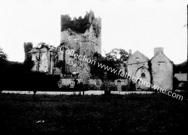 TINTERN ABBEY GENERAL VIEW INCLUDING HOUSE BUILT IN NAVE FROM N.W.